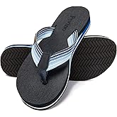 Pevino Women's Orthotic Flip Flops,Casual Comfortable Yoga Mat Thong Sandal with Arch Support