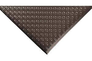 Notrax 417 Bubble Sof-Tred™ with Dyna-Shield® 3' x 12' x 1/2" Anti Fatigue Mat, Slip Resistant Bubble Textured Surface, Ideal for Industrial and Commercial Workplaces, Black, 417S0312BL