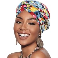 Shutiall Working Cap With Sweatband - Adjustable Tie-Back Bouffant Hat For Women & Men, Multi-Color Print - View #4