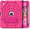 Grifobes Kids Case for iPad 11-inch (A16) 2025 / iPad 10th Generation 2022 10.9 inch, Heavy Duty Shockproof Rugged 11th / 10 Gen Cover with Pencil Holder & Stand for Girls (HotPink)