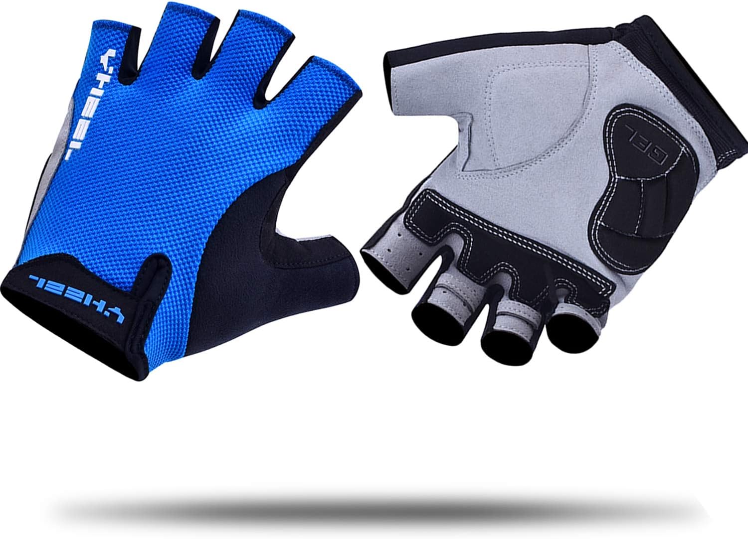 YHEEL Mountain Bike Gloves, Breathable Half Finger Cycling Gloves with Shock-Absorbing Gel Pad, Specialized Road Bicycle/Motorcycle Riding and Gym Workout Anti-Slip Sports Gloves for Men Women