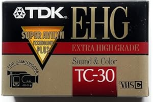 TDK E-HG Tc-30 Extra High Grade VHS-C Camcorder Tape Factory Sealed