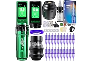 Mast Tattoo Gun Pen Machine, Fold Pro Cordless Year of Snake Edition Tattoo Machine Gift, Power Motor by Mcore-C3, 3000mAh Battery Power Supply (Kit)