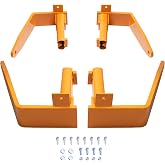 ALMULOO 4PCS Universal Stake Pocket Camper Tie Downs for Full-Size Pickup | Trucks, Heavy-Duty Steel, Powder-Coated Orange, Includes Screws &amp; Instructions, Replaces for TDSF NN2297