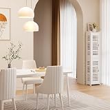 Dripex 7 Tier Tall Bathroom Floor Cabinet 20W x 20D x 118H cm White view 8