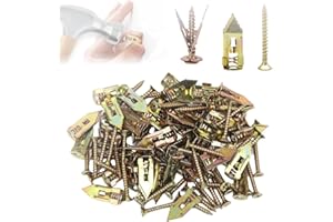 MOREKFLY Self-Drilling Anchors Screws, Upgrade Expansion Screws Set Premium Drywall Anchors and Screws Kit, Easy Application No Drill or Holes in Wall Zinc Plated Steel Self-Drilling Anchors (20pcs)