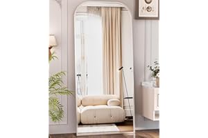 Antok Full Length Mirror, 71"x28" Floor Mirror Freestanding, Arched Floor Standing Large Mirror Full Body Mirror with Stand for Bedroom, Hanging Mounted Mirror for Living Room, Sliver