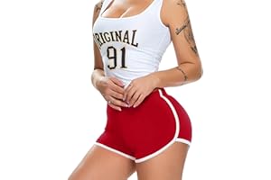 JOINFUN Women's Sexy Booty Shorts Retro Dolphin Shorts Sports Yoga Gym Running Hot Pants