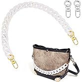 Chuyau 18 Inch Purse Chain Acrylic Strap Bag Chains for handbags Accessory Replacement Chain for Wallet Shoulder Bags Decoration(White)