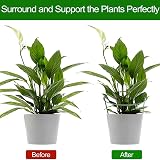 VLYHGO 6Pcs 44x20cm Half Round Plant Supports Garden Stakes Steel Core view 3