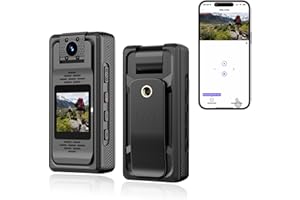 TKIPLAY WiFi 2K Mini Body Cameras with Audio and Video Recording, Mini Police Body Cam, Portable Bodycam, Wearable POV Camera, Small Personal Body Camera with Night Vision, Loop Record, 2500mAh Battery