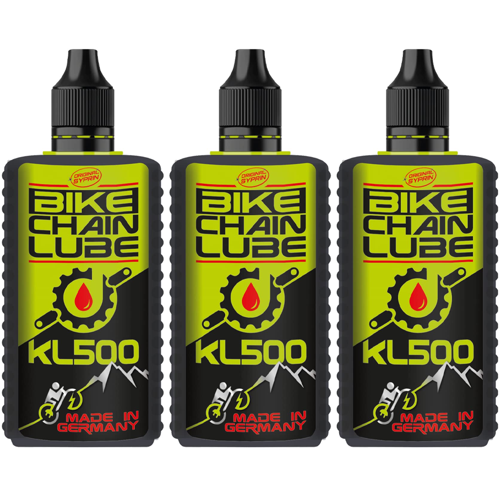 Original Syprin Premium Bicycle Chain Oil - Ultimate lubrication & Protection suitable for Mountain Bike, E-Bike - Made in Germany 3x100ml