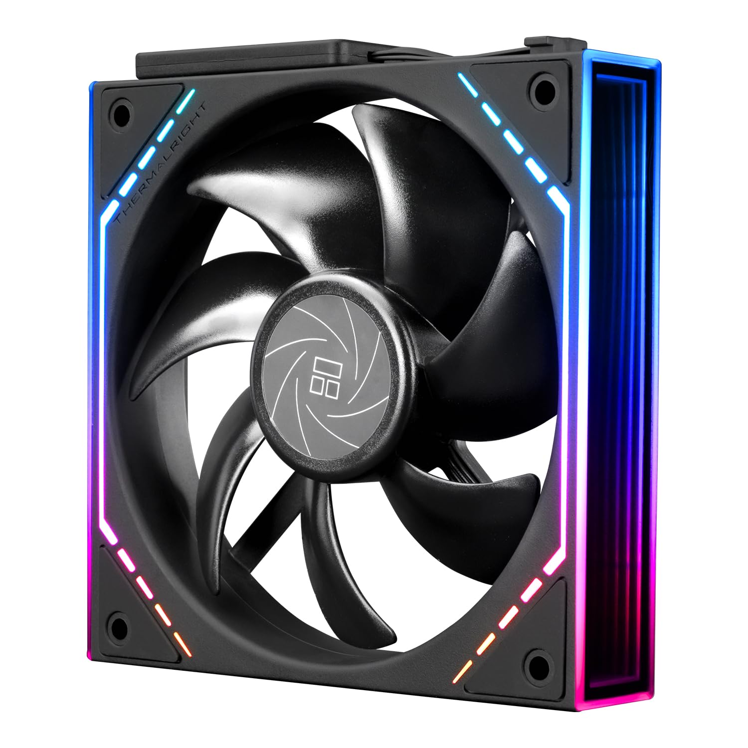 Photo 1 of Thermalrlght TL-M12Q Case Fan, CPU Cooler Comes with ARGB Mirror Light Effect,PC PWM Silent Cooling with 2000RPM Speed, Building Blocks Version PC Fan (120mm, Black)
