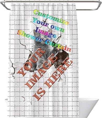 Amazon Com Personalized Diy Custom Fabric Shower Curtain 72 X 72