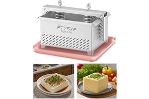 Tofu Press -304 Stainless Steel Cheese Press, Paneer Make and Vegetarian Tofu Press, Heavy Pressure Adjustable,BPA Free, Dish