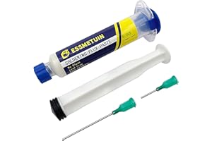 Essmetuin No Clean Soldering Flux Paste, Soldering Flux For Copper Pipe Brazing, Tin soldering, Solder Flux For SMD, SMT, Handwork, Phone, Home Appliance and Meters Repairing, 10cc/Bottle