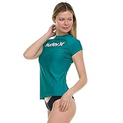 Hurley Rash Guard for Women, Short Sleeve Swim