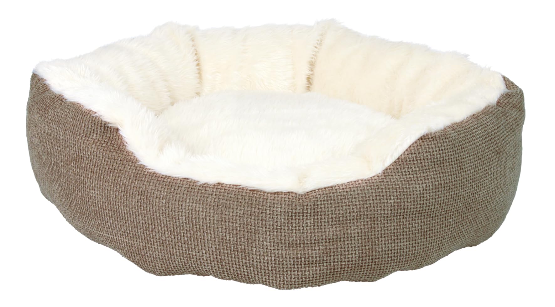 Trixie 37041 Yuma Cuddly Dog Bed ø 45 cm Brown / Off White