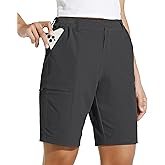 Willit Women's 10" Hiking Cargo Shorts Stretch Golf Active Long Quick Dry Outdoor Summer Shorts
