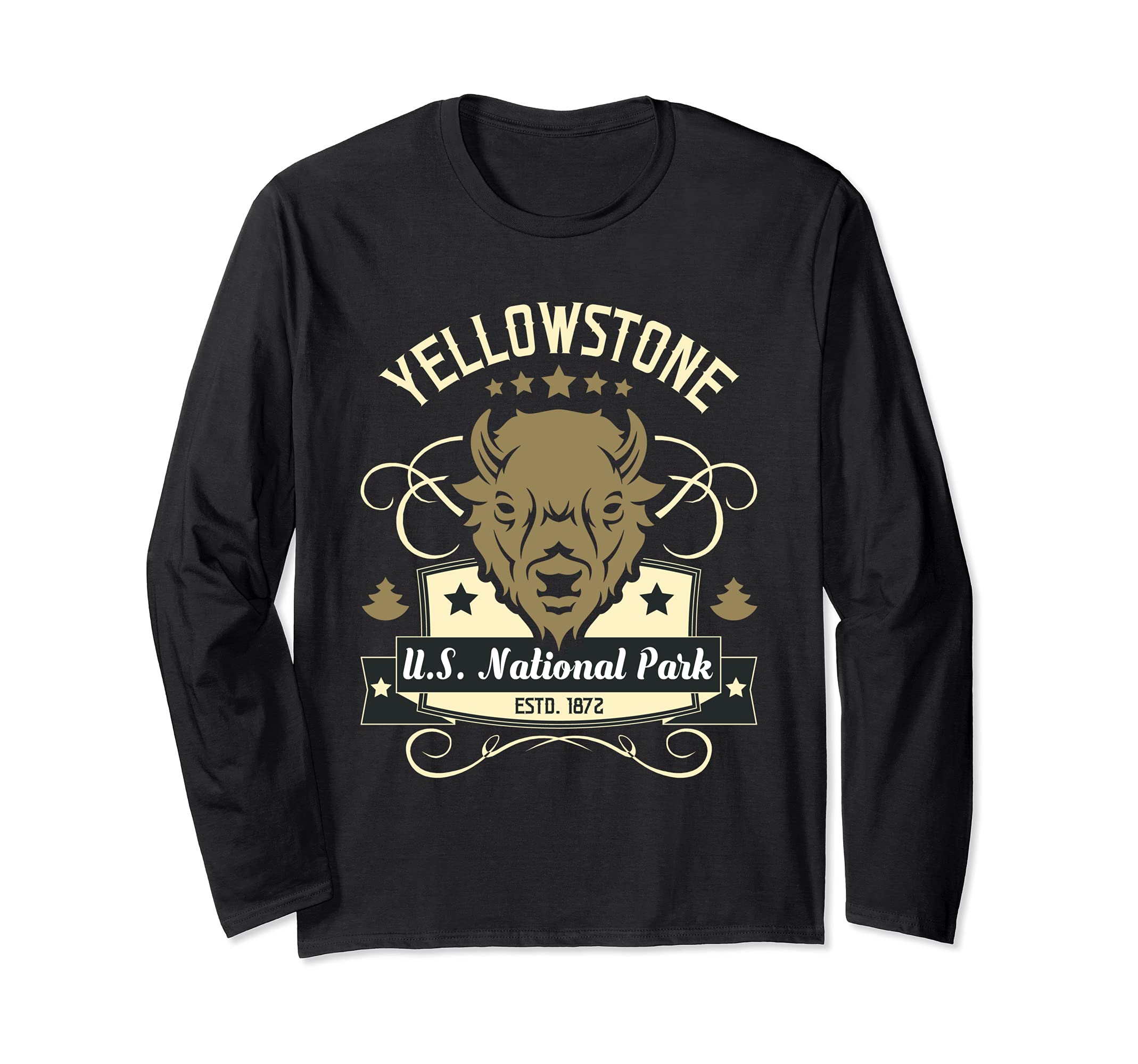 Yellowstone National Park Bison - Hiking & Camping Long Sleeve T-Shirt