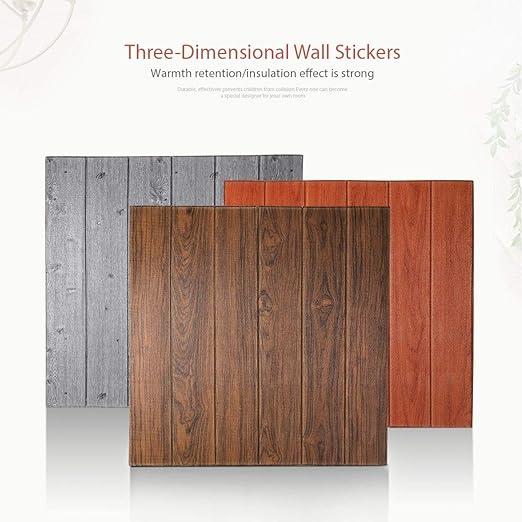 Kinlo 5pcs 70 X 70 Cm Tapete Selbstklebend Holzoptik 3d Wandaufkleber Pvc Verdicht Diy Schaum Wandpaneele Wallpaper Fur Schlafzimmer Wohnzimmer Deko Braun Amazon De Baumarkt