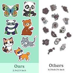 OHOME Water Bottle Stickers for Kids,Cute Animal