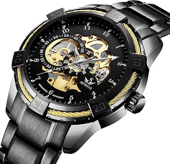 Amazon 腕時計 メンズ腕時計 機械式 ブラックスケルトンメカニカルファッションビジネス自動パンクスタイルとステンレスバンド腕時計 腕時計 腕時計 通販 Amazon 腕時計 メンズ腕時計 機械式 ブラックスケルトンメカニカルファッションビジネス自動パンクスタイルとステンレスバンド腕時計 腕時計 腕時計 通販