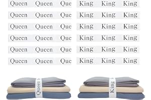 Maletnd 12 Pieces Bed Sheet Organizer Bands, Closet Organization Sheet Straps, Linen Labels Bedding Bands, Elastic Bed Sheet Storage Sheet Keepers （6PcsQueen 6PcsKing ）