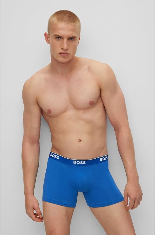 Hugo Herren Boxer Brief 3p Co/EL Boxershorts, Mehrfarbig, M