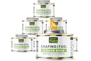 SMART FUEL ETHANOL Smart Fuel 6-Hour Chafing Fuel Cans - Canned Heat Fuel for Chafing Dishes, Food Warmers, Buffet Warmers, Gel Fuel, Chafer Fuel, 6 Hour Fuel - 7.4 oz, 6-Pack