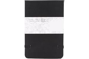 Watercolor Journal, PU 24 Sheets, 48 Pages Square Prevent Fading Insert Pocket Watercolor Sketchbooks for Outdoor Travel