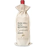 Tesedupoole Grandparents Again Baby Announcement Wine Bags for Wine Bottles Gifts,Surprise Pregnancy Announcement,Pregnancy Announcement Thanksgiving,Christmas Gifts for Grandparents-15