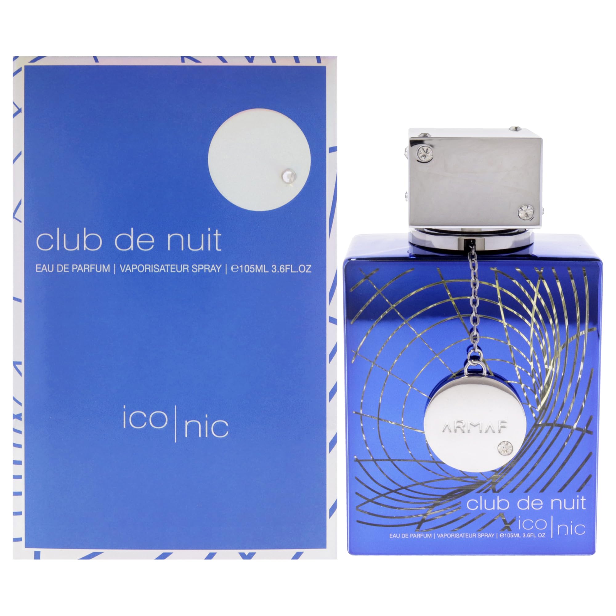 Armaf Club de Nuit Blue Iconic for Men Eau de Parfum Spray, 3.6 Ounce