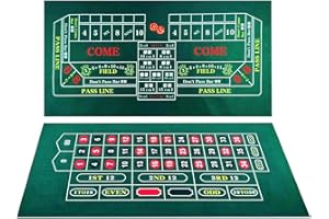 BALIKEN 84x42 Inches Roulette Table Mat & Craps Table Top Casino Felt Professional Grade Mat