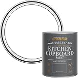 Rust-Oleum White Kitchen Cupboard Paint Satin Cotton 750ml