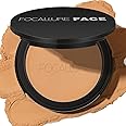FOCALLURE Flawless Pressed Powder, Control Shine & Smooth Complexion, Pressed Setting Powder Foundation Makeup, Portable Face Powder Compact, Long-Lasting Matte Finish, Sand