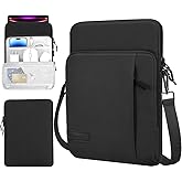 TiMOVO 13 Inch Tablet Sleeve with Shoulder Strap for iPad Air 13" M3 2025, iPad Pro 13"/12.9", Galaxy Tab S9 Plus/S10+/S10 Plus/S9 FE+/S9 FE Plus 12.4", Remarkable Paper Pro 11.8", Black