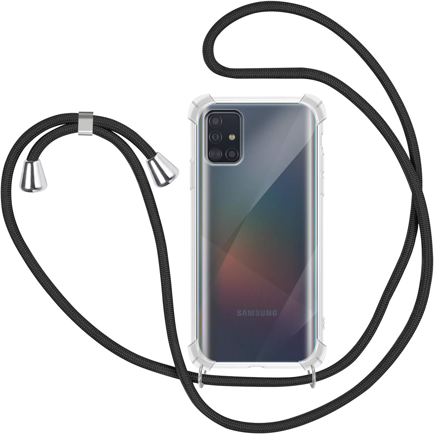 Handy Kette für Samsung Galaxy A51 5G Hülle mit abnehmbarem Etui