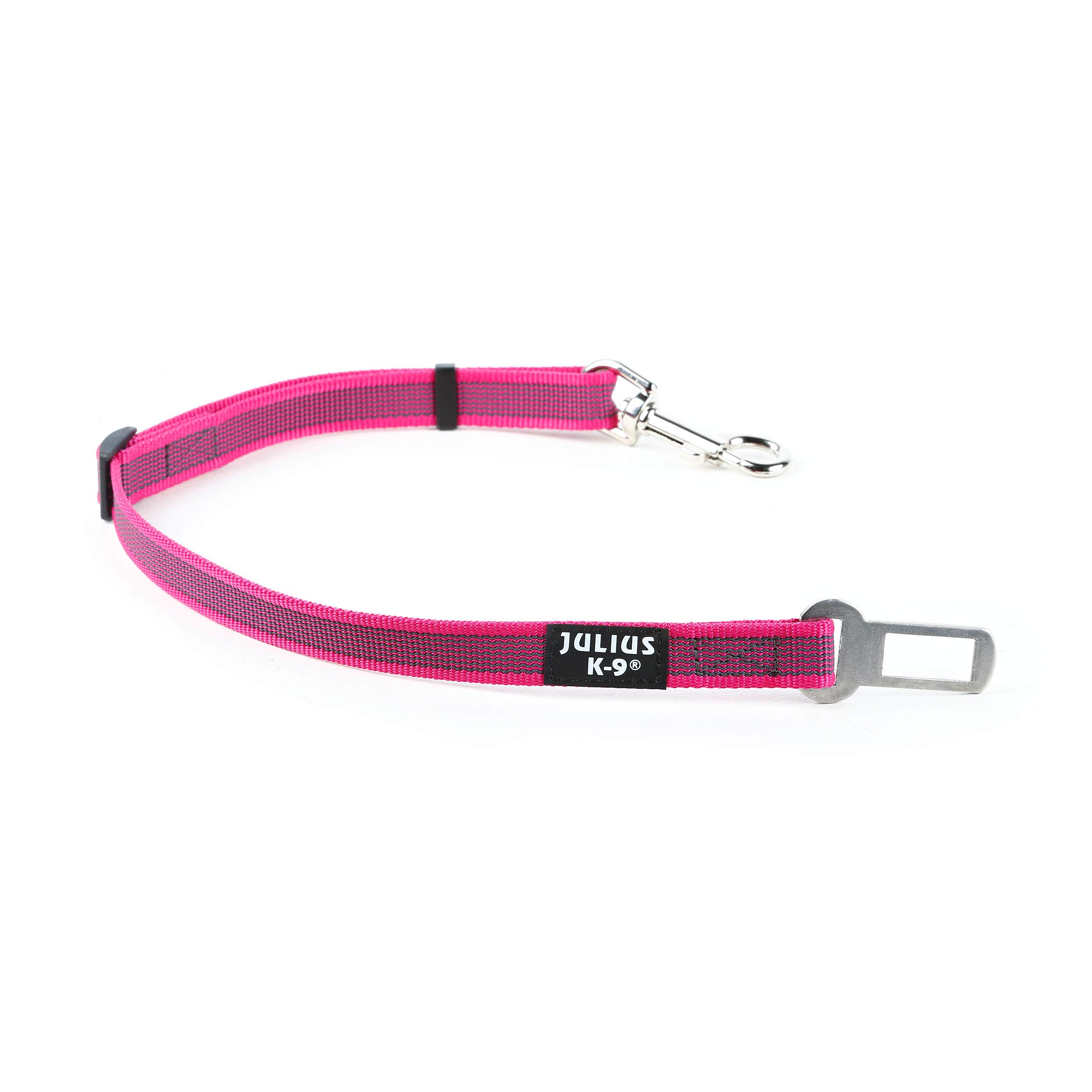 Julius-K9 Seat Belt Connecting For Dogs, Size 2, Pink/Gray