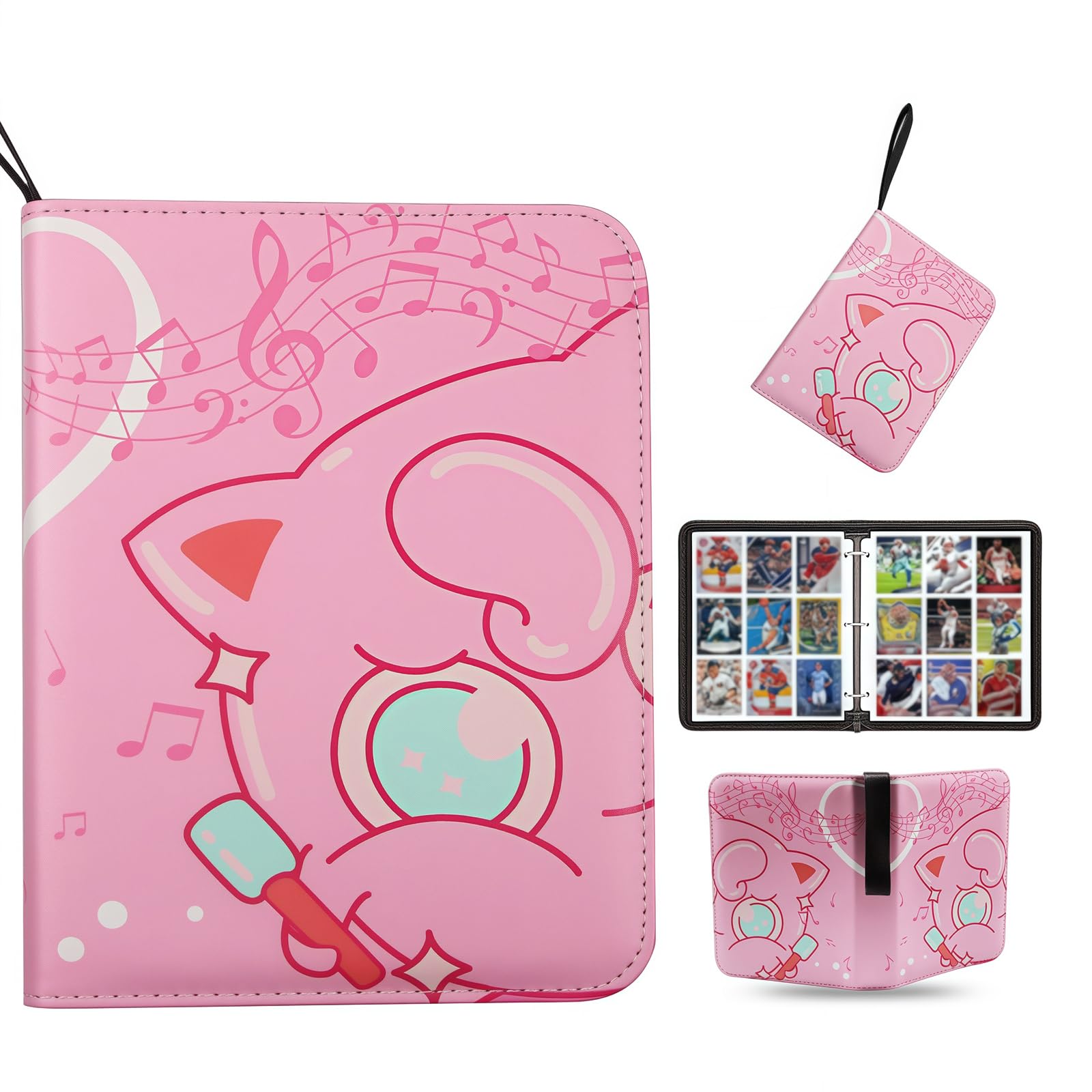 BOUDOI 900 Pockets Card Binder with Sleeves, PU Leather Trading Cards Holder for Game Card, Sleeves Book Folder Storage Organizer for Boys and Girls