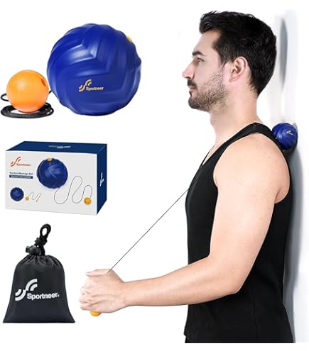Amazon.com: Sportneer Massage Lacrosse Ball with String, Deep