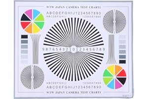 Artibetter Lens Test Chart Color Calibration Card Lens Focus Adjustment Chart Color Wheel CCTV Camera Calibration Tool Testing Card for Monitoring Systems