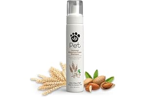 John Paul Pet Oatmeal Waterless Foam Shampoo - Grooming for Dogs and Cats, Soothe Sensitive Skin Formula with Aloe for Itchy Dryness for Pets, pH Balanced, Cruelty Free, Paraben Free, 8.5 Fl oz.