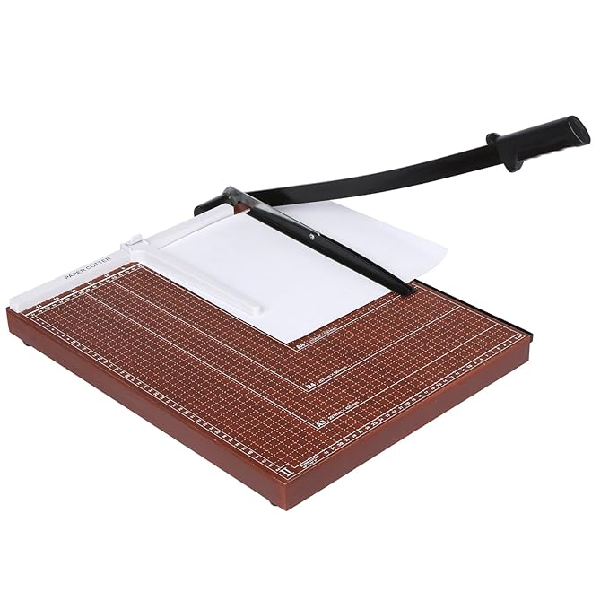 Hebelschneider Papier (A3, 12 Blatt, Positionierhilfe, Fotoschneider für Homeoffice und Schule) Papierschneider a3 Papierschn
