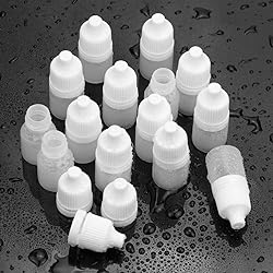 Hslife 100pcs Plastic Dropper Bottles 2ML Empty