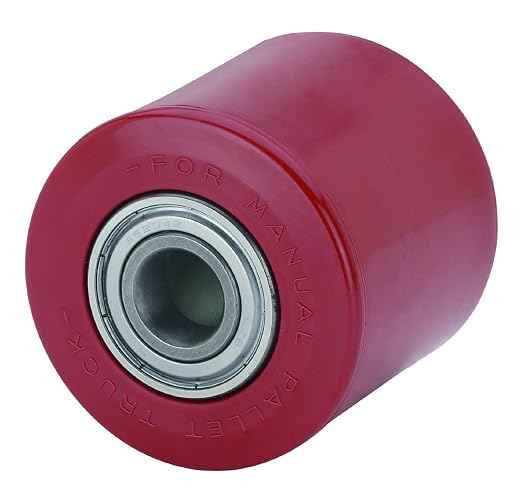 4 Ruote Per Transpallet In Nylon 80x70 Mm - Asse 20 Mm, Con Cuscinetti A Sfera, Per Terreni Irregolari