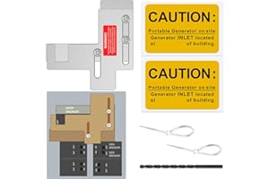 INZIZIK Generator Interlock Kit fit for Murray or Siemens 150 or 200 amp Panels, 7/8-1 1/4 Inch Spacing Between Main and Branch Breaker, Generator Interlock Kit for Safe Outdoor Portable Power Use