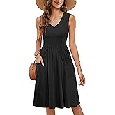 RUMIA Summer Sleeveless Casual Dresses with Pockets for Women Beach Vacation Coverup (S-3XL)