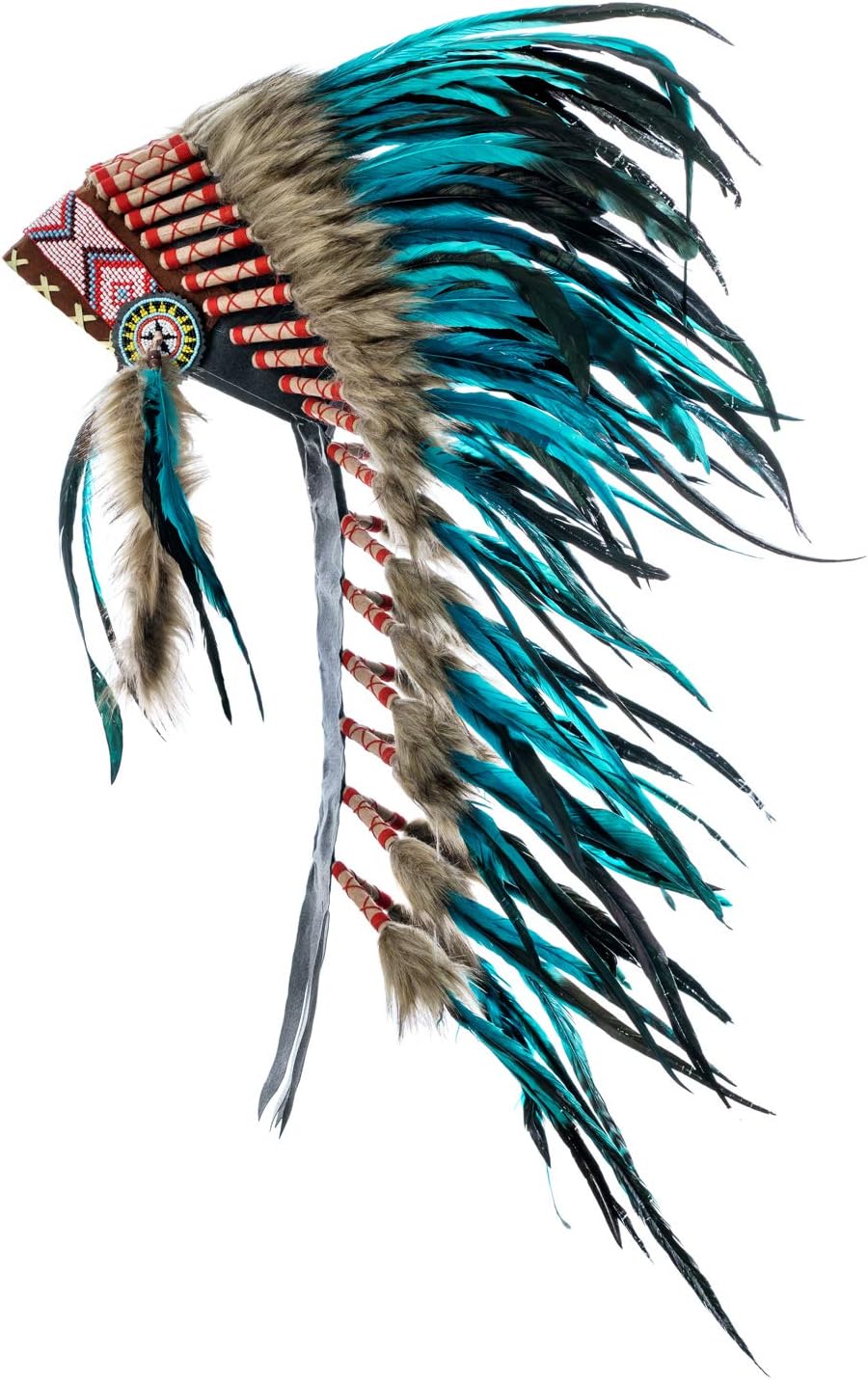 Novum Crafts Feather Headdress | Native American Indian Inspired | Choose Color