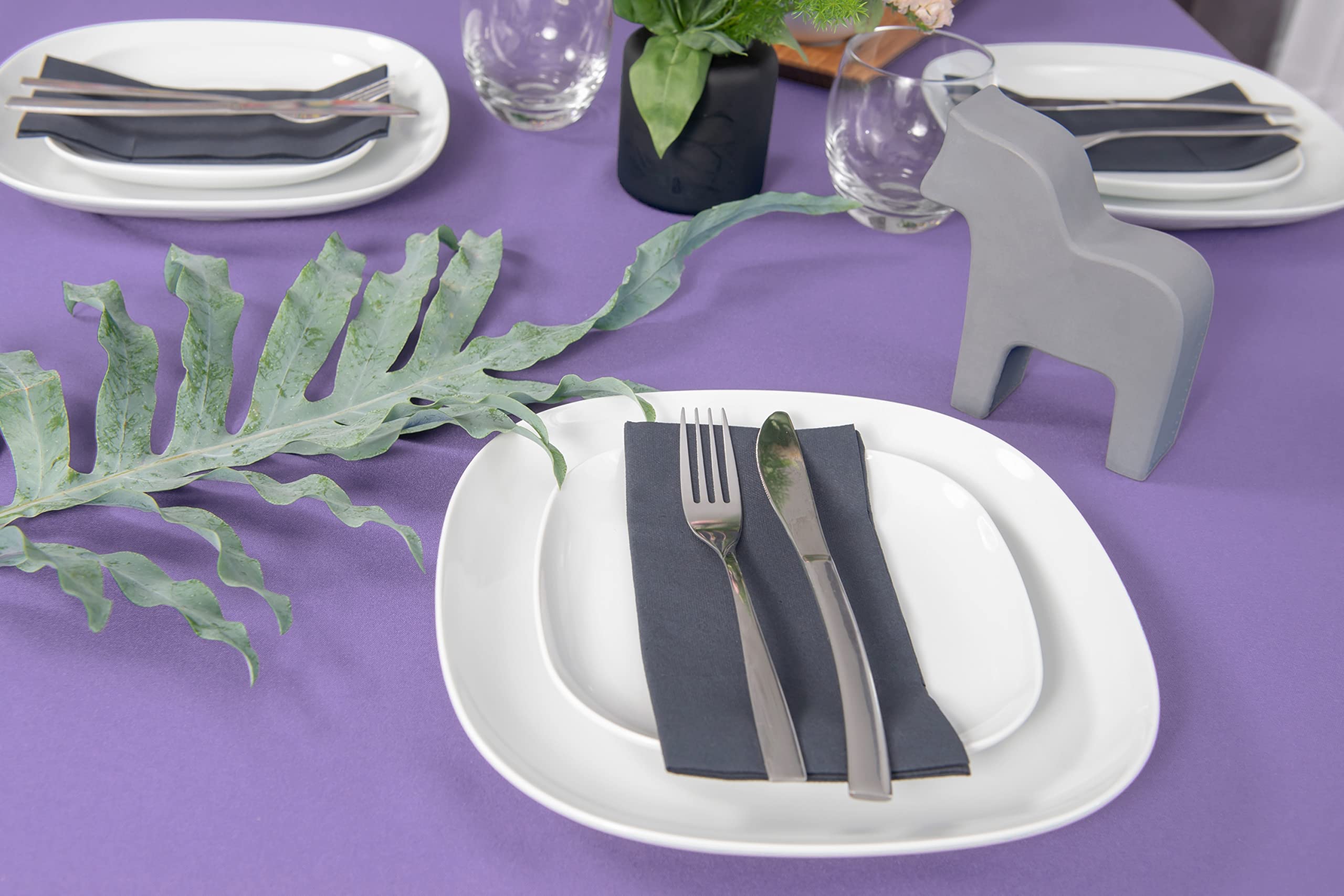 NIBLO Tablecloth Table Runner Table Linen Table Decoration Table Cloth (Lavendell, Tablecloth - 120 x 120 cm)